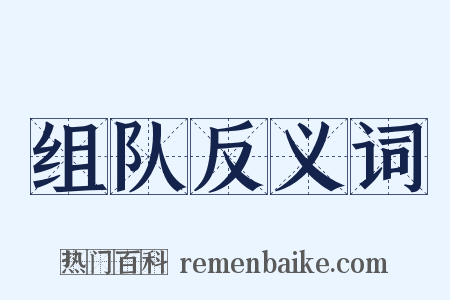 组队反义词是什么意思的图片